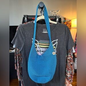 The Sak Blue Knit Women's Shoulder Bag